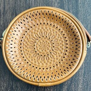 HOBO Tan Circular Crossbody Bag